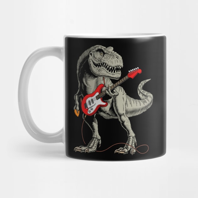Dinosaur playing Electric Guitar by WorldDinosaurs